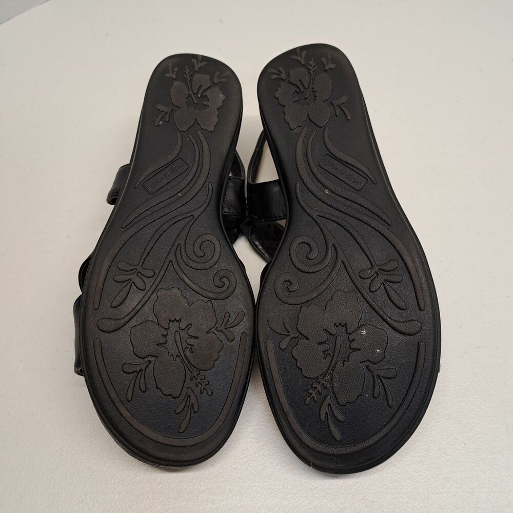 Easy Street Bolt Open Toe Casual Slingback Black Sandals Women's Size 10W - Picture 5 of 6